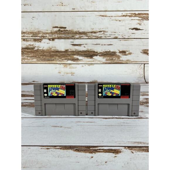 2x Tetris Attack Super Nintendo SNES Game Cartridge Authentic Tested
